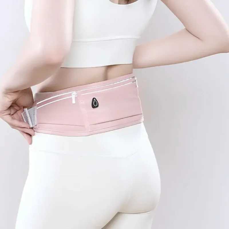 Unisex Outdoor Marathon Running Reflective Waist Bag Elastic Water Bottle Sports Waist Bag Large Capacity Anti-Theft Phone Bag W250604