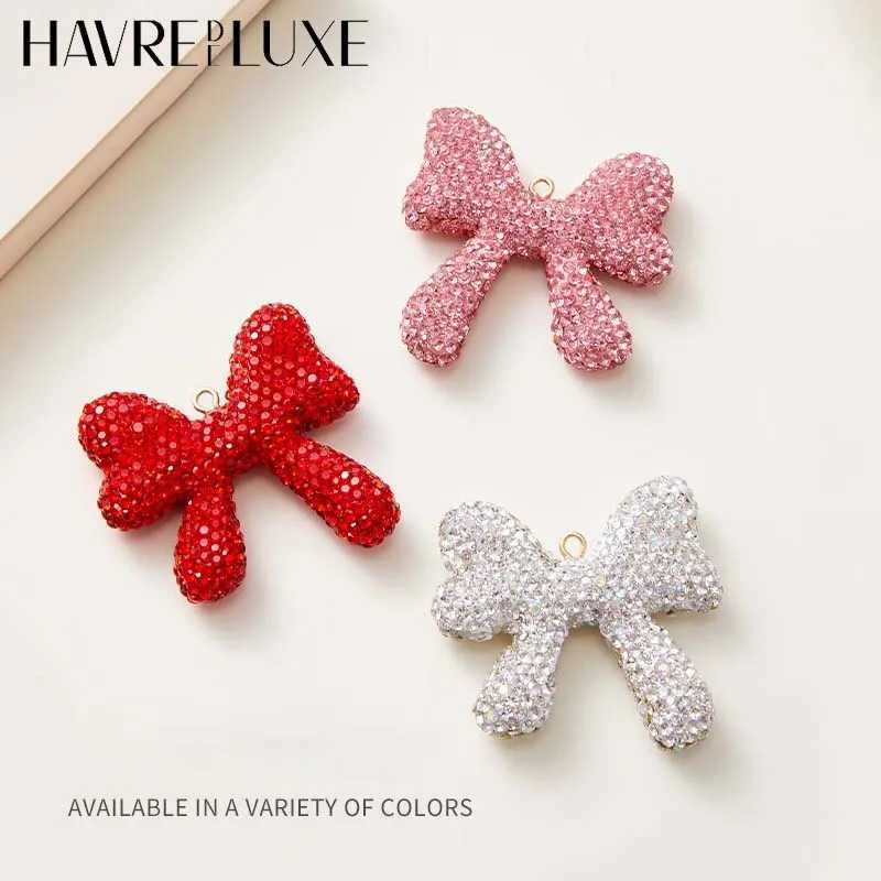 Full diamond bow bag charm clay bag pendant wear-resistant high-end backpack decoration bag accessories W250604