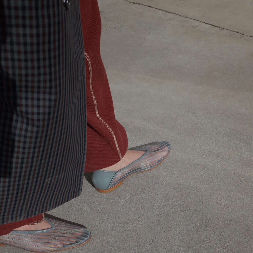 Sheepskin Version Niche Style Pointed Toe Mesh Flat Mary Jane for Women 2025 New Versatile Outdoor Single Shoes