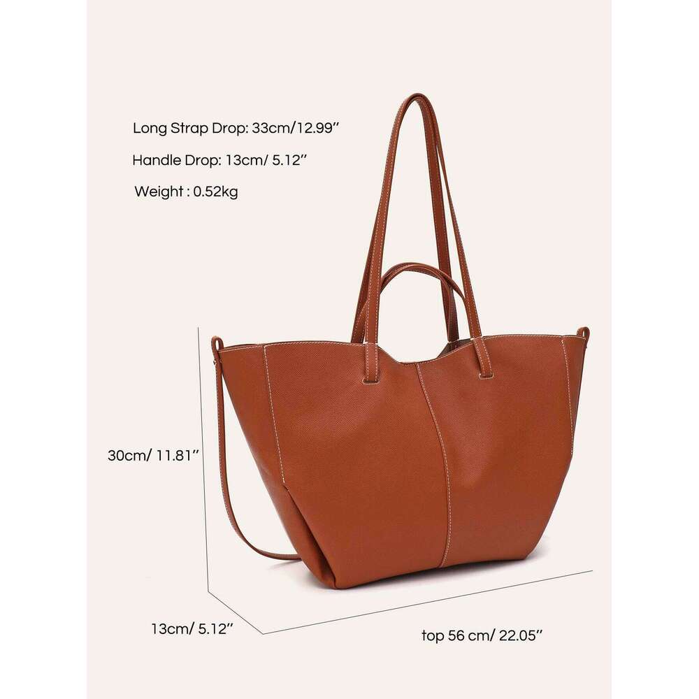 Women's Bags Designer Fashionable PU Vegan Leather Tote Handbag For Women Classic Large Capacity Shoulder Bag Top-Handle Purse Shopping Travel Co