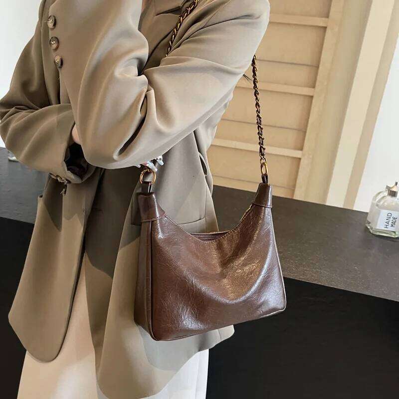 2025 New Women's Tote Crossbody Feel Chain Shoulder Bag For Work Evening Party