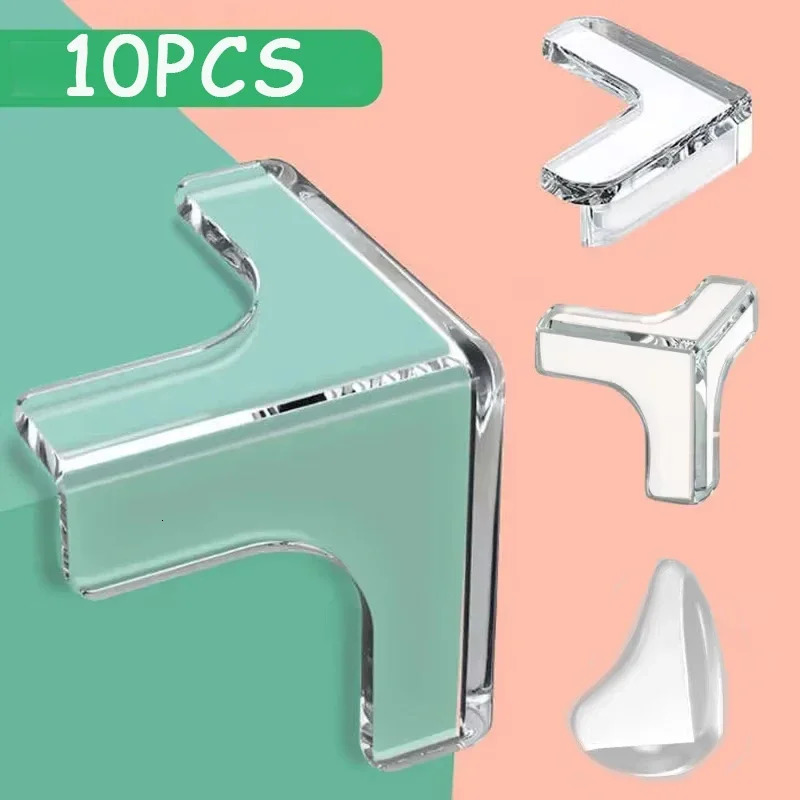 10PCS Clear Anti-collision Coffee Table Furniture Corner Protectors Soft Corner Sheathing Living Room Decor 250530