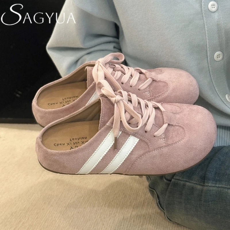 Platform Womens Sneakers Flats Mules Shoes Lace Up Slippers Trend Casual Sneakers Cozy Summer Woman Shoes Sandals Loafers 250529