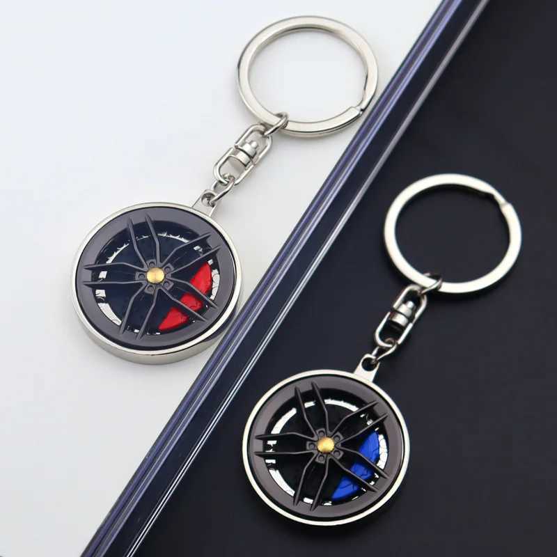 Fingertip Gadget Key Chain Car Hub Rim Wheel Keychain Fidget Toys Stress Relief Toy Keyring Bags Pendant M250604