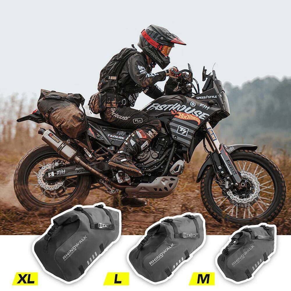 OLOEY Rhinowalk 100%Waterproof 18L/28L/48L Large Capacity 2 Pcs Universal Fit Motorcycle Pannier Bag Saddle Side Bags