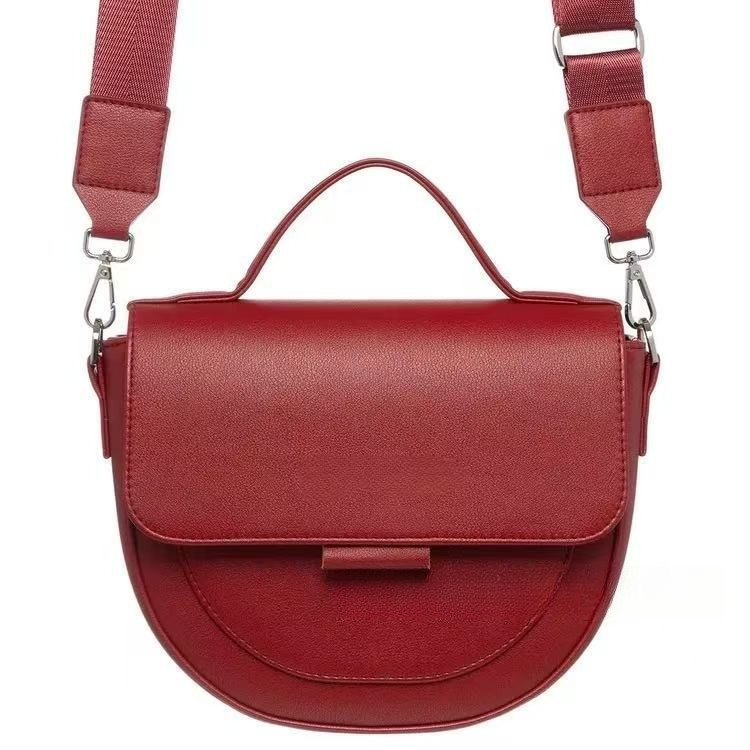 Top Brand High Quality New 2025 New Trendy Women's Crossbody Handbag Saddle Bag Fashion High-end Portable Large Capacity Shoulder Bag New Free De