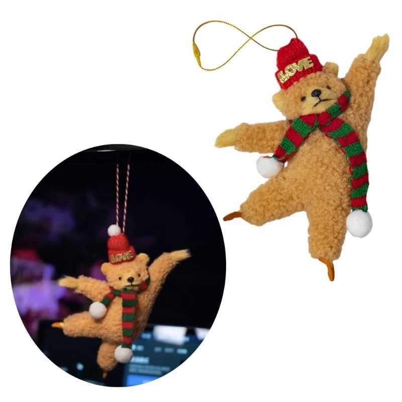 Creative Ballet Bear Car Pendants Adorable Room Pendant Cute Dancing Bear Car Decoration Bag Charm Handmade Plush Bear Keyrings W250604
