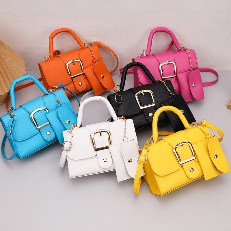 High Quality New Style 2025 New Candy Color Small Square Bag Simple Retro Handbag Trendy Stylish Small Crossbody Shoulder Bag for Women New Free Deliv