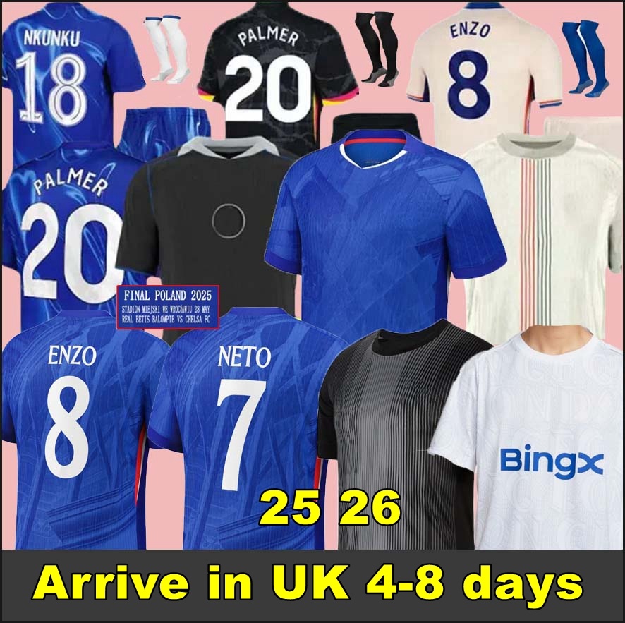 24 25 26 CAICEDO Nkunku PALMER soccer jerseys Disasi 2025 2026 Enzo Mudryk Cucurella football shirt men kids N.JACKSON SANCHO neto Guiu Veiga Adarabioyo JAMES COLWILL