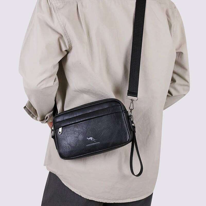 Men Shoulder Design Small Crossbody Bag High Qaulity Flap Tote Male Handbag Leather Messenger Bags