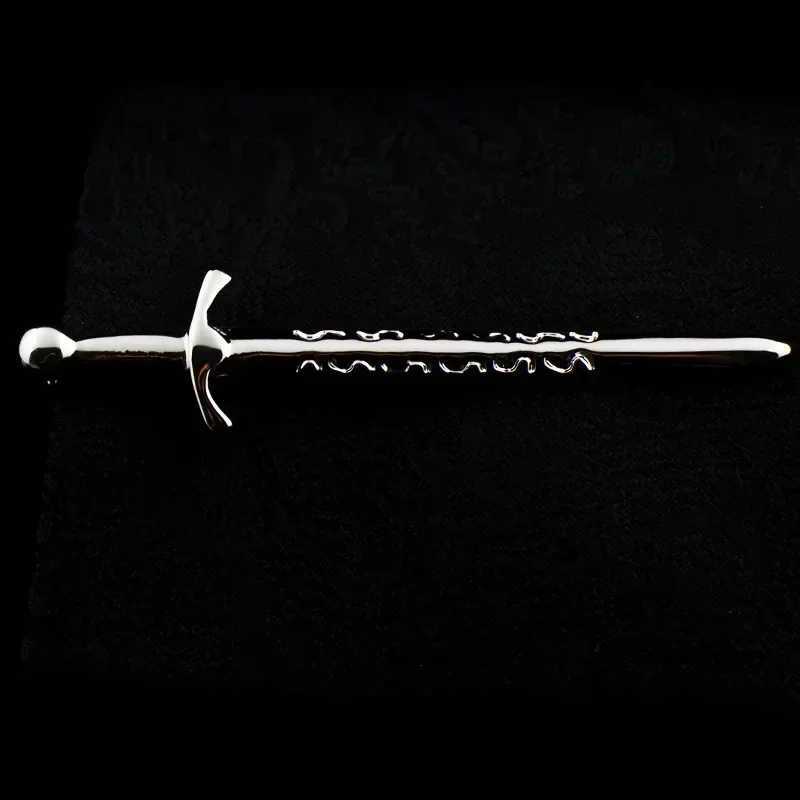 Metal Tie Clips Mens Gifts Daily Accessories Personality Simple Novelty Gun-Black Big Sword High-quality Necktie Clip W250604