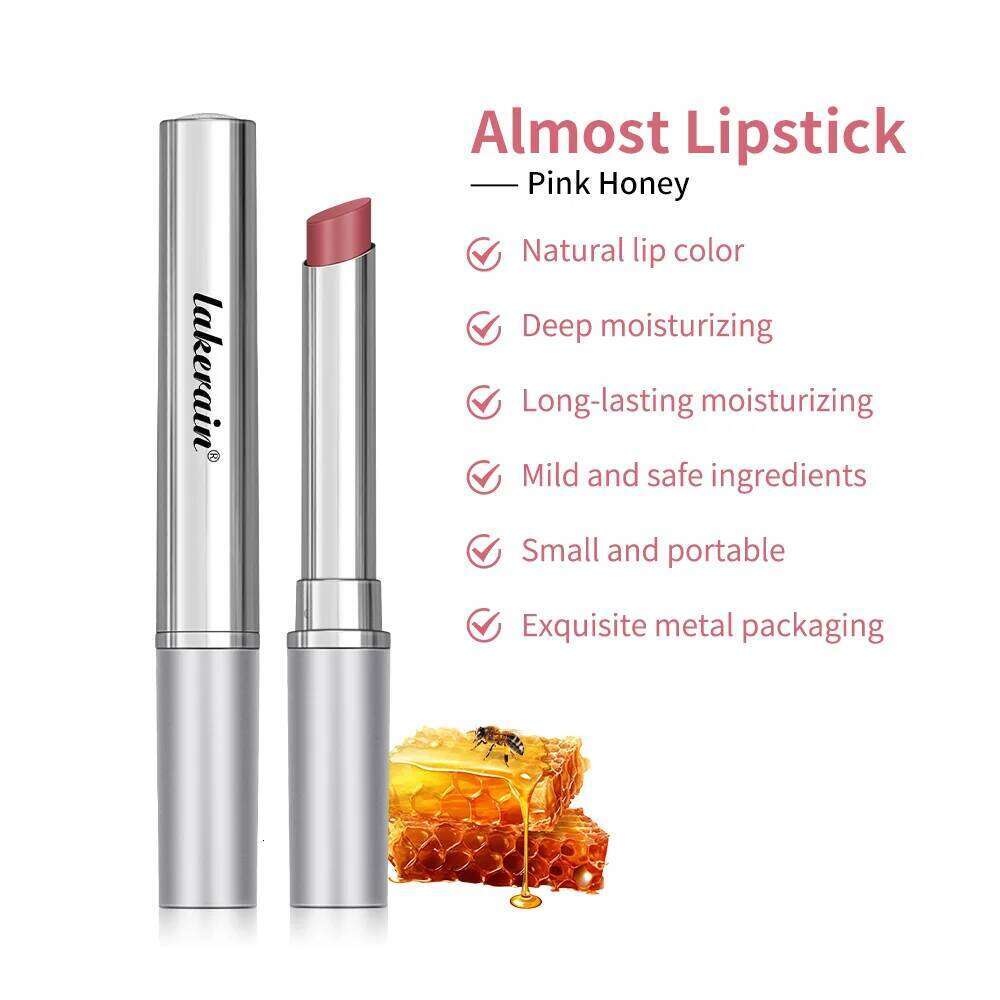 free shipping Almost Lipstick Pink Tinted Balm in Black Honey Powerful Repulper Lip Brightening for Dark Lips Exfoliating Care