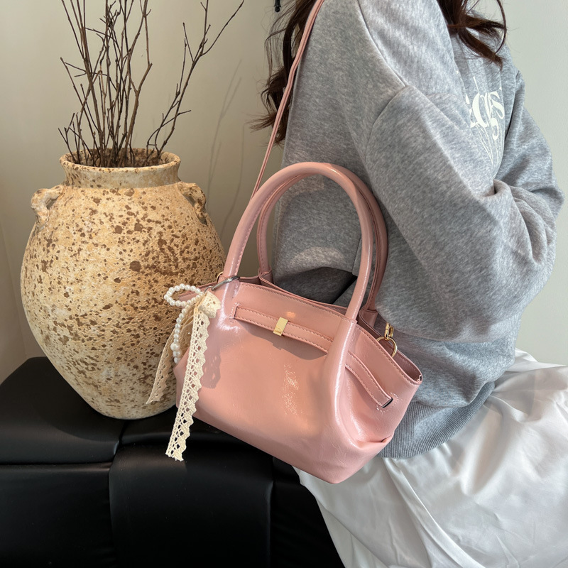 designer Korean Niche Handheld Basket Bag for Women 2025 New Trendy Fashion Sweet Lace Bucket Bag Cros