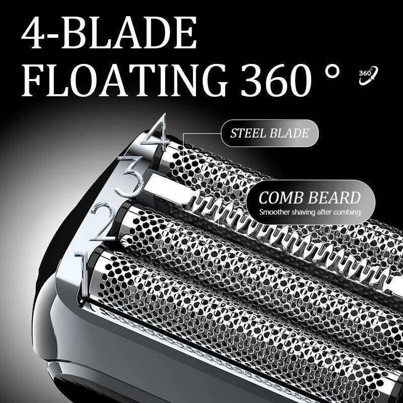 Kemei For Men Foil Shaver Wet And Dry Electric Razor Waterproof Fast Charging Cordless Rechargeable