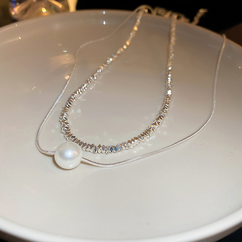 Irregular pearl necklace, light luxury, high-end, niche fashion