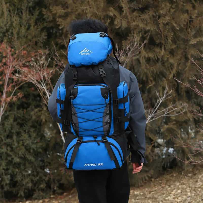 Fashion Outdoor Sport Bag Unisex Multifunctional Breathable Waterproof 90L High-Capacity Lightweight Mountaineering Backpack W250603
