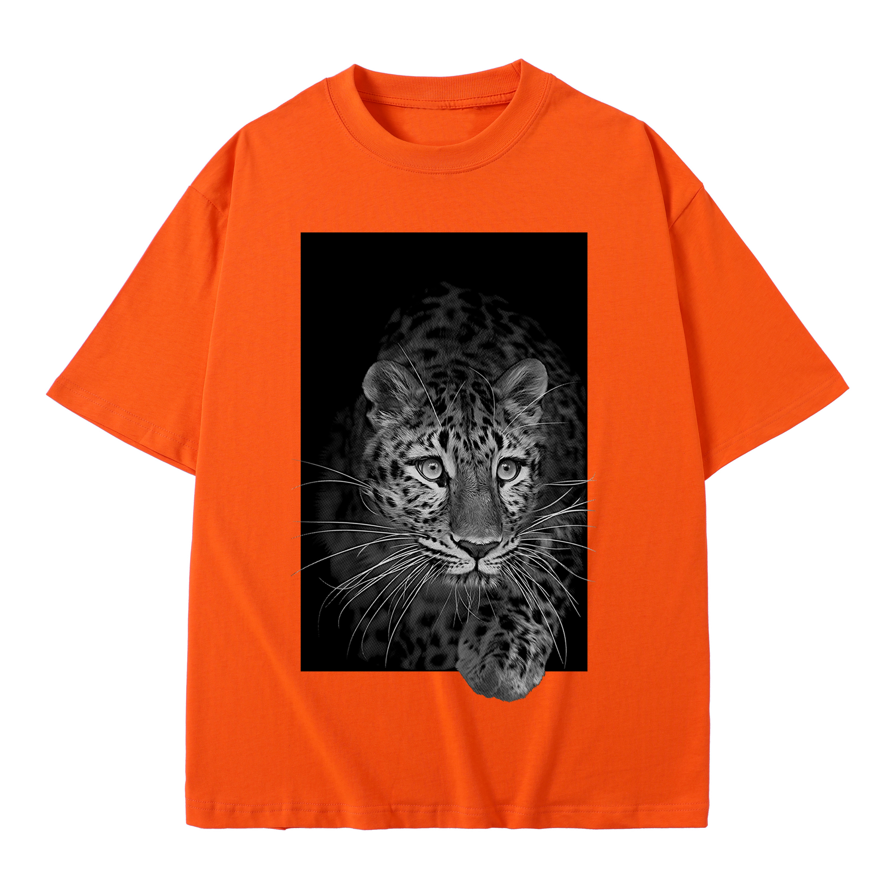T-shirt men's top designer cotton T-shirt Silver the leopard short sleeved clothing high-quality fashionable T-shirt BROADTRUE