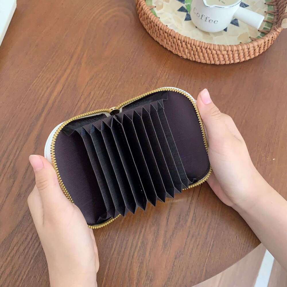 New Cartoon Short Coin Purse Cute Student Simple Embossed Niche Design Holder Women Multi-Card Slot Card Bag