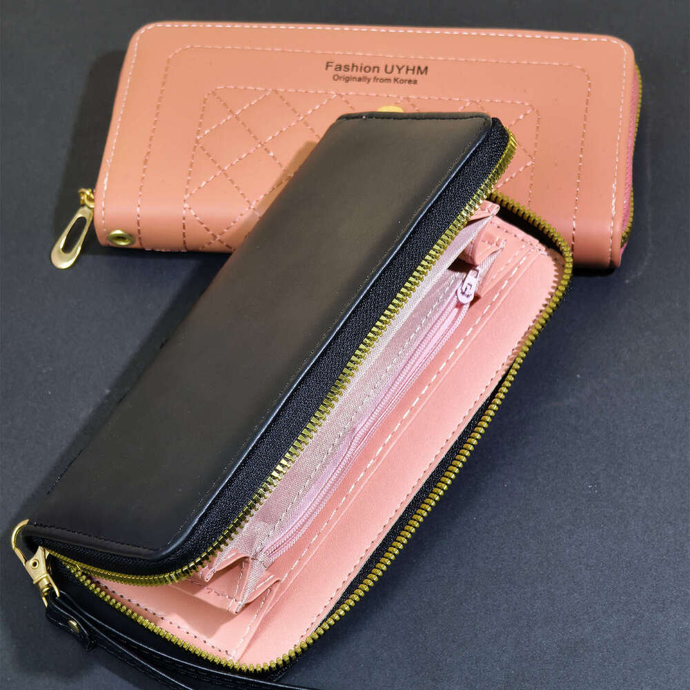 Women's Wallet Long Style 2025 New Versatile Large Capacity Zipper Letter Embroidery Soft Leather Clutch