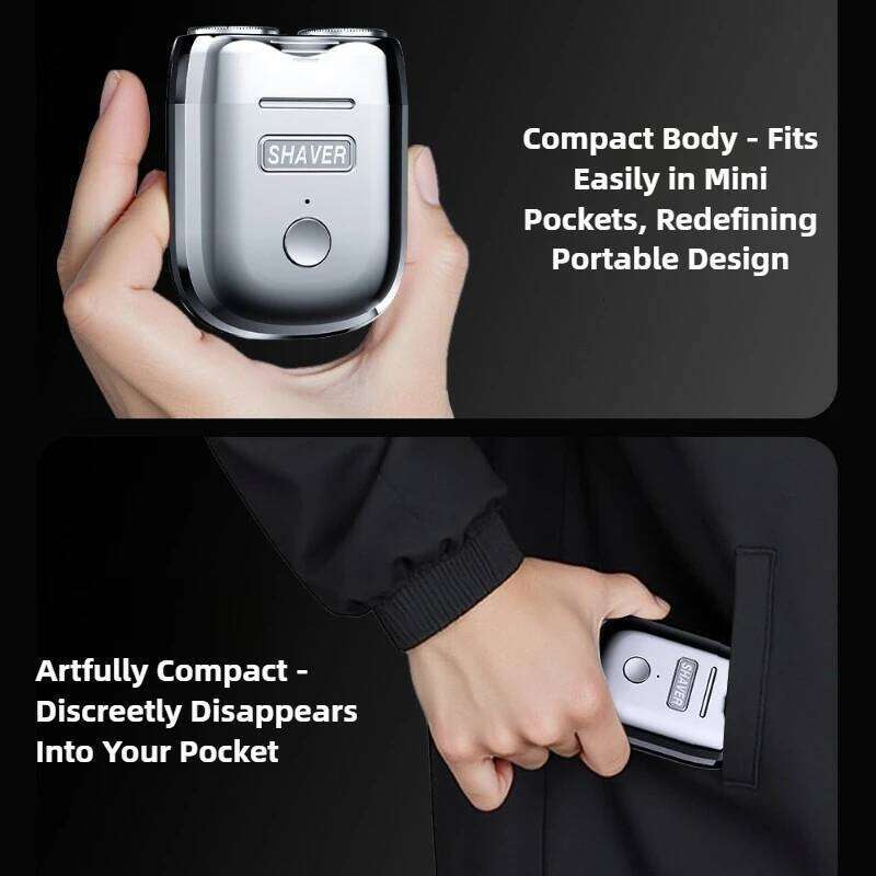 Brilliant Color Dual-Blade 60Day Battery Life Magnetic Mini Shaver Washable Head Ultra Slim Pocket Size For Travel Business Gift