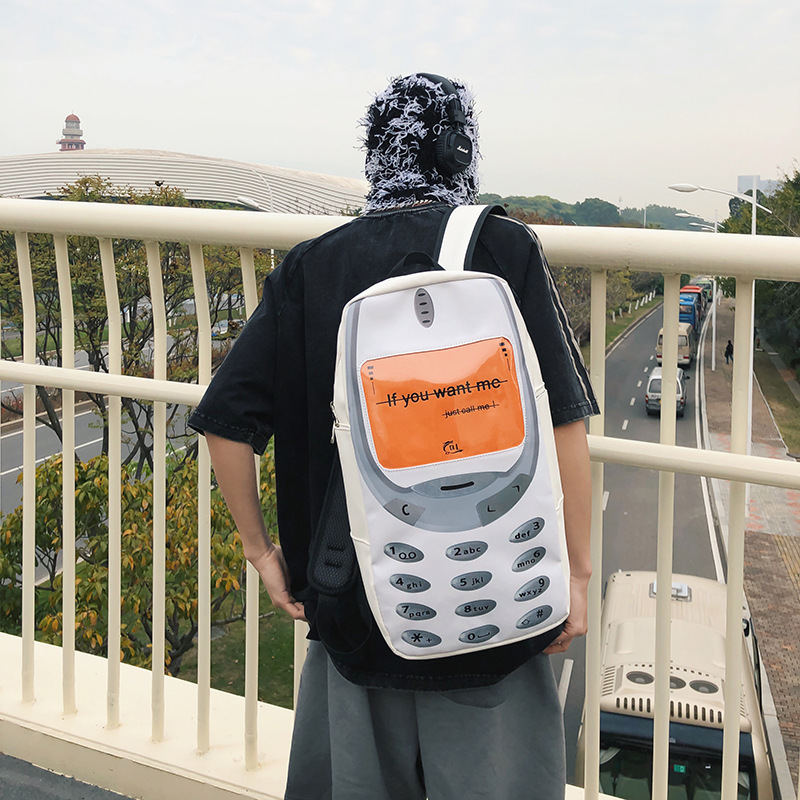 2025 New Style Personality Funny Phone Backpack Casual Versatile Large Capacity Outdoors Student School Bag Designer Bag Travel Backpack Free Shipping