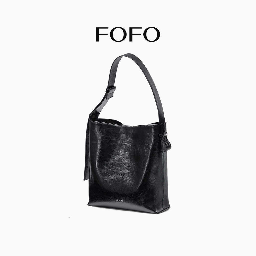 Women's Bags Designer FOFO Wandering Niche Designer Oil Wax Leather Versatile Commuter Large Capacity Cowhide Single Shoulder Crossbody Women