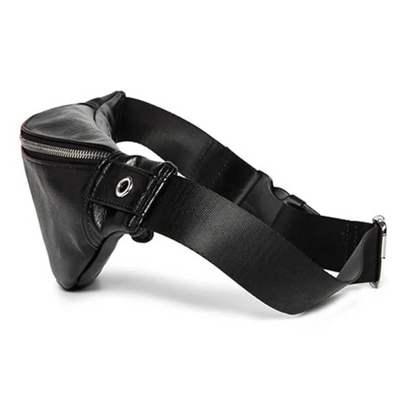 Fashion Pu Leather Waist Bag Men Fanny Pack Casual Adjustable Belt Bag Male Heuptas Bum Banana Bag Banana Sa W250604