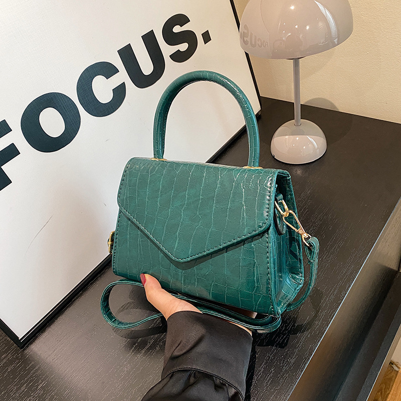 New Style Women's Bag 2025 New Crossbody Bag Handbag Small Square Bag Elegant Versatile Fashion Single Shoulder Crocodile Pattern Bag New Free De