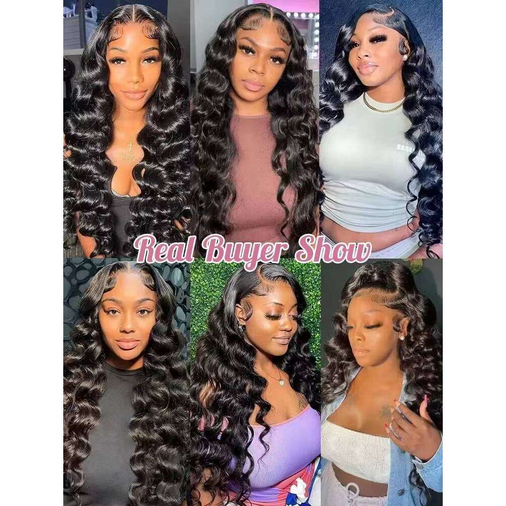 Loose Deep Wave 13x6 HD Frontal Brazilian Curly Wigs 13x4 Human Lace Front Wig Preplucked Remy Hair