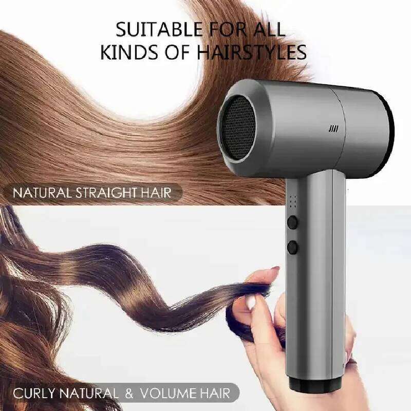 Portable Wireless Rechargeable Hair With Cold And Hot Air Lithium Battery Cordless 300W Outdoor Travel Blow Dryer