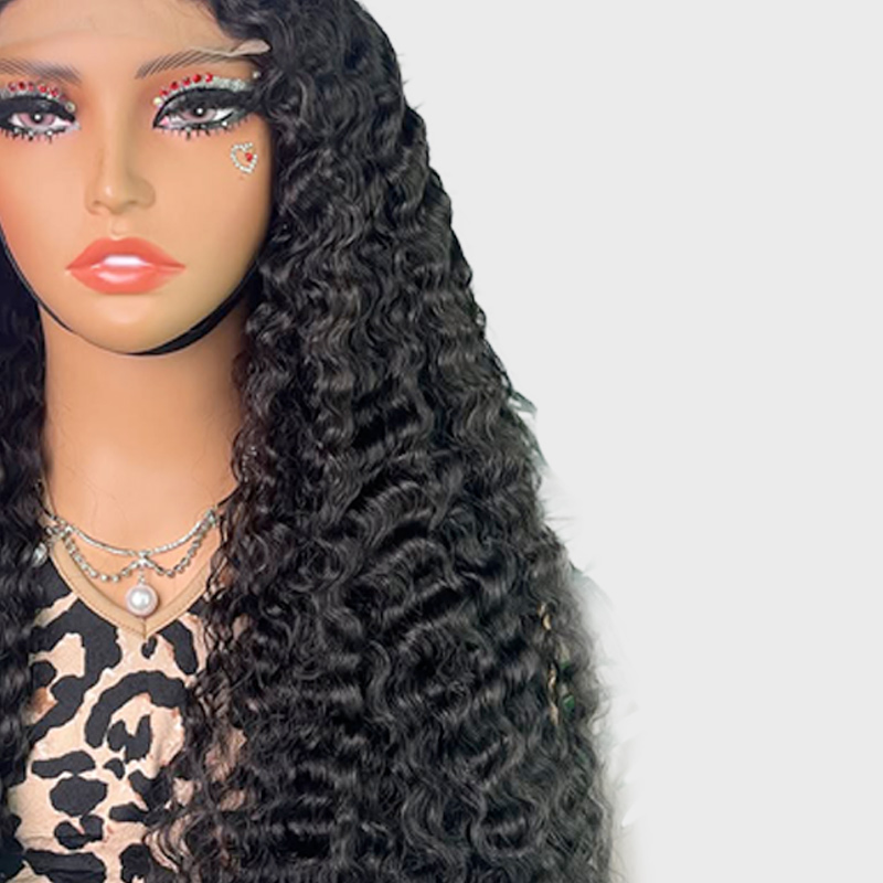 natural black 5x5 hd lace front myanmar deep wave wig precut hairline thicker curls