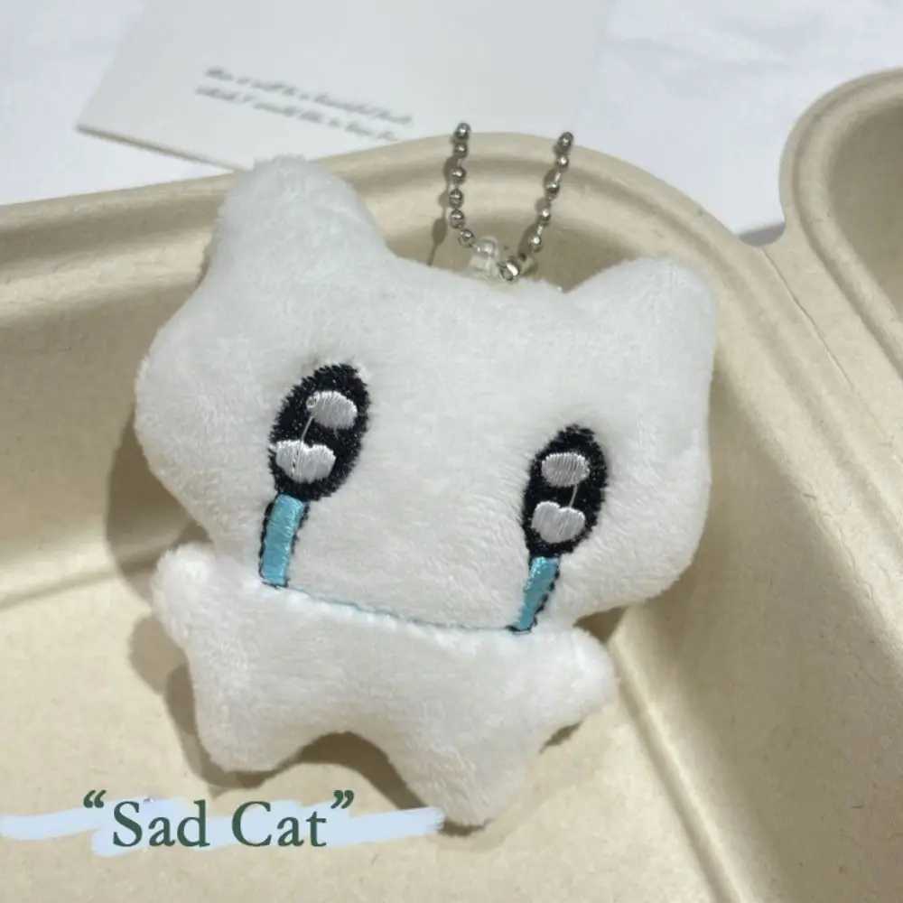 Cartoon Plush Cat Pendant Earphone Cat Doll Cute Plush Hangings Ornament Bag Accessories Car Pendant Keys Accessories Keychain W250604
