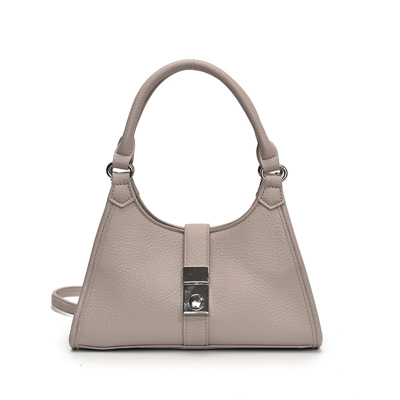 designer Vintage Simple Lock Handbag for Women 2025 New Trendy Fashion Single Shoulder Underarm Bag High-end Crossbody Bag for Women