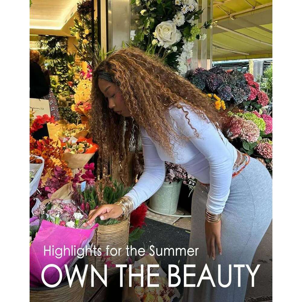 Wave Human Hair Highlight Ombre Honey Blonde 3 4 10A 14A Virgin Double Weft Water Curly Bundles