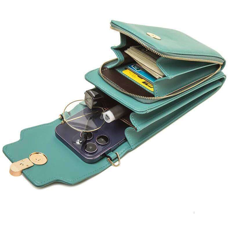 Foreign trade new mobile phone bag Japan and South Korea small fresh vertical buckle clamshell multi-function zipper large
