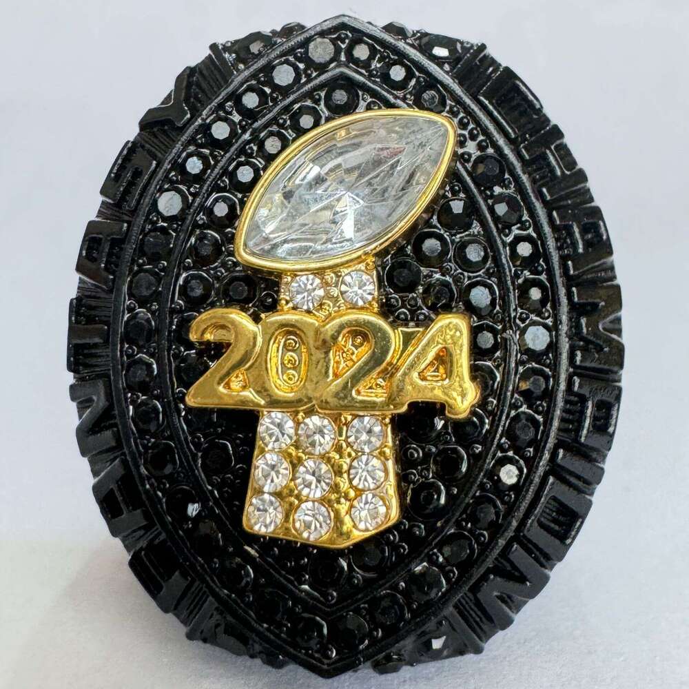 Fantasy Football Championship Ring for Men - Black Design