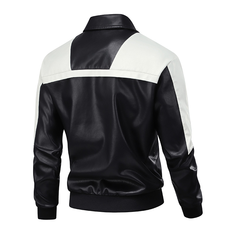 Leather jacket, new American retro spring and autumn motorcycle workwear jacket, casual