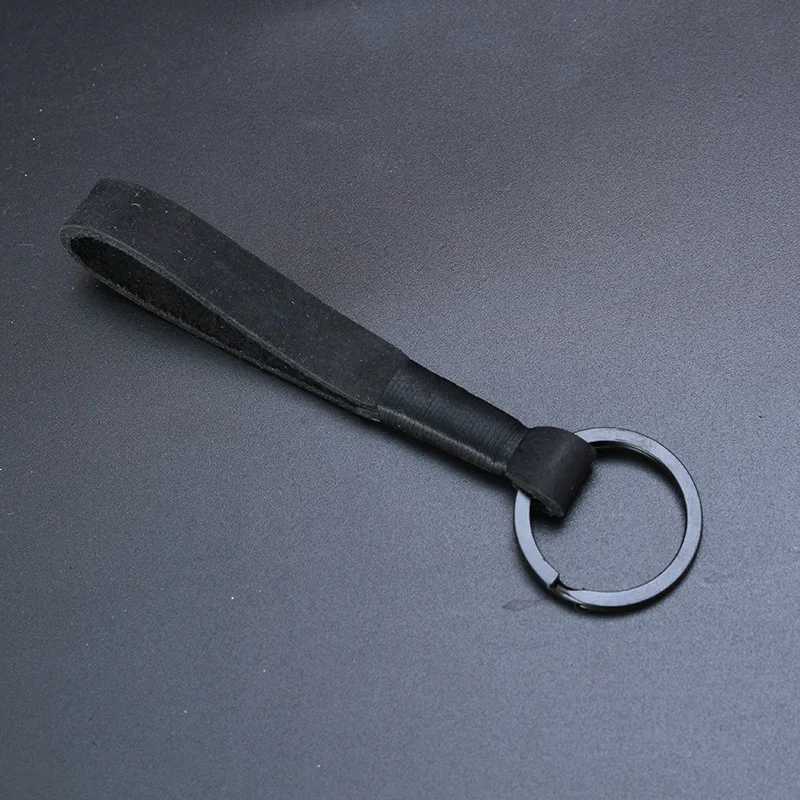 Retro Handmade Real Leather Cowhide Rope Keychain Metal Key Chains Men or Women Key Holder Key Cover Auto Keyring Gifts M250604