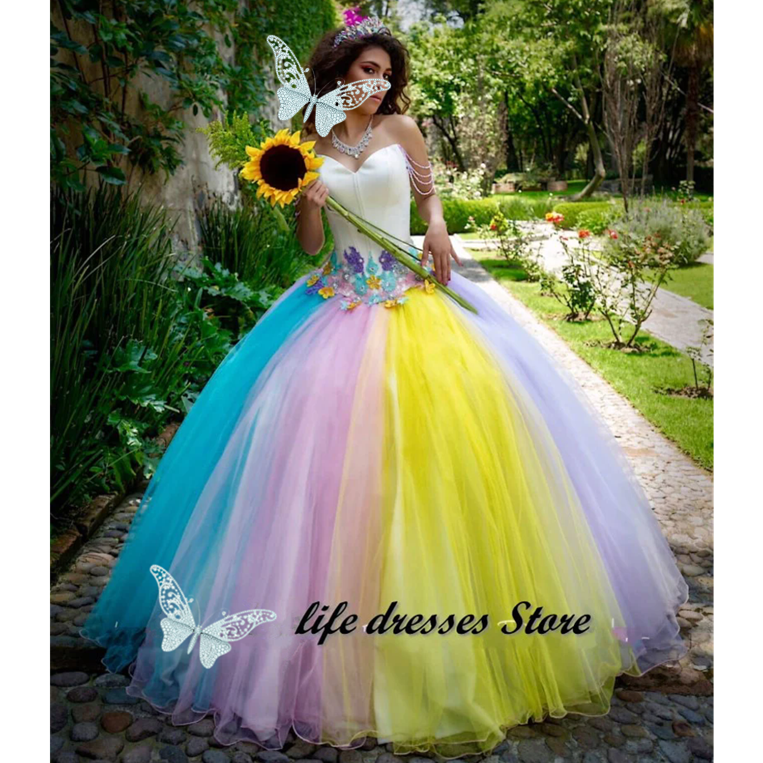 Purple Quinceanera Dresses 2025 Ball Gown Sexy Spaghetti Strap Beads Appliques Ruffles Long Evening Prom Dresses Custom made 05