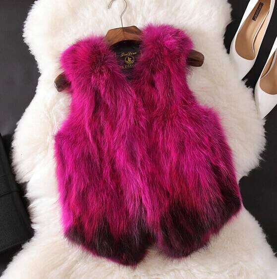 100% Real Raccoon Women Sleevess Vest Factory Outlet Wholesale Multi Custom Big Size Genuine Nature Pure Fur Gilet DFP978