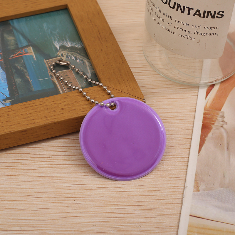 Simple Design Circular PVC Small Card Glow-in-the-Dark Backpack Charm - Multiple Colors Available for Custom Wholesale