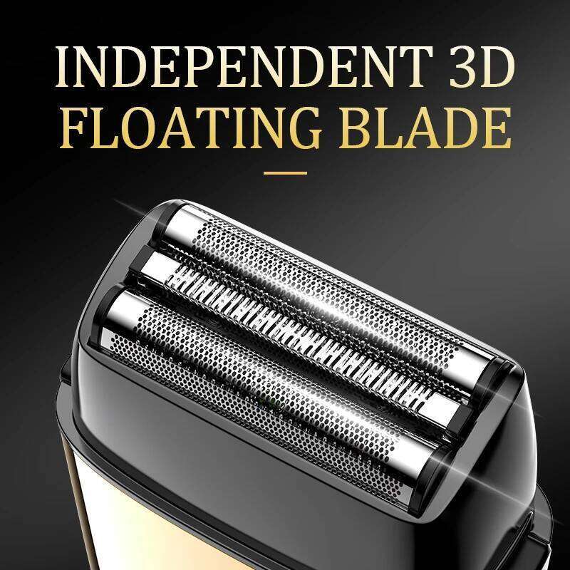 KEMEI Reciprocating 3-Blade Floating Head Mini With LCD Display And Waterproof USB Charging Electric Shaver Km-T90