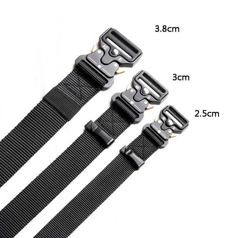3.8cm 3cm 2.5cm canvas tactical belt for men and women trendy hip-hop punk outdoor hunting girdle outdoor sports youth waistband W250604