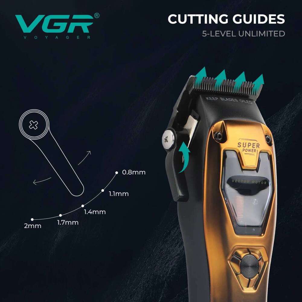 VGR 11000 RPM Professional Hair Cutting Hine Vector Motor Barber Adjustable Electric Trimmers For Men V-668