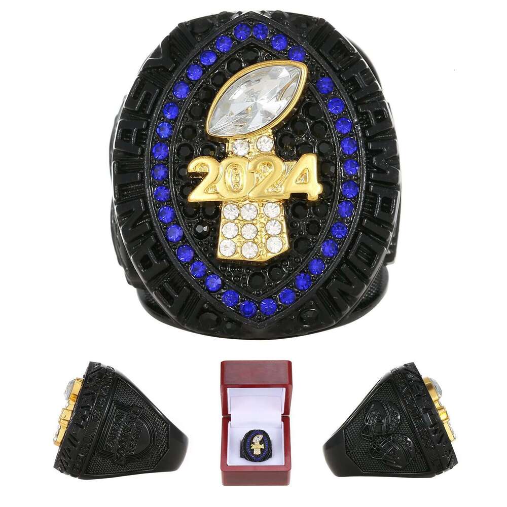 Fantasy Football Championship Ring for Men - Black Design