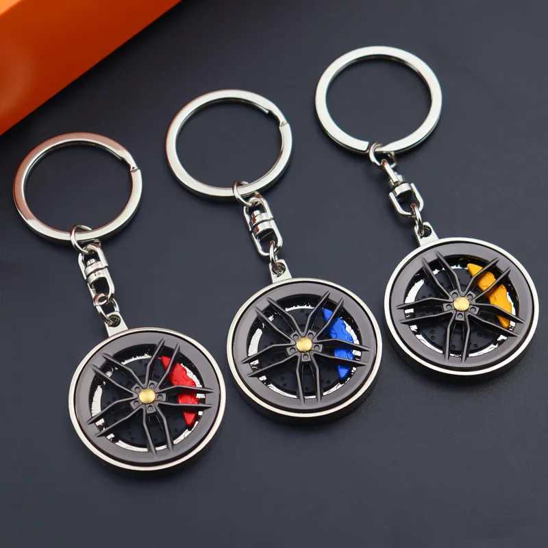 Fingertip Gadget Key Chain Car Hub Rim Wheel Keychain Fidget Toys Stress Relief Toy Keyring Bags Pendant M250604