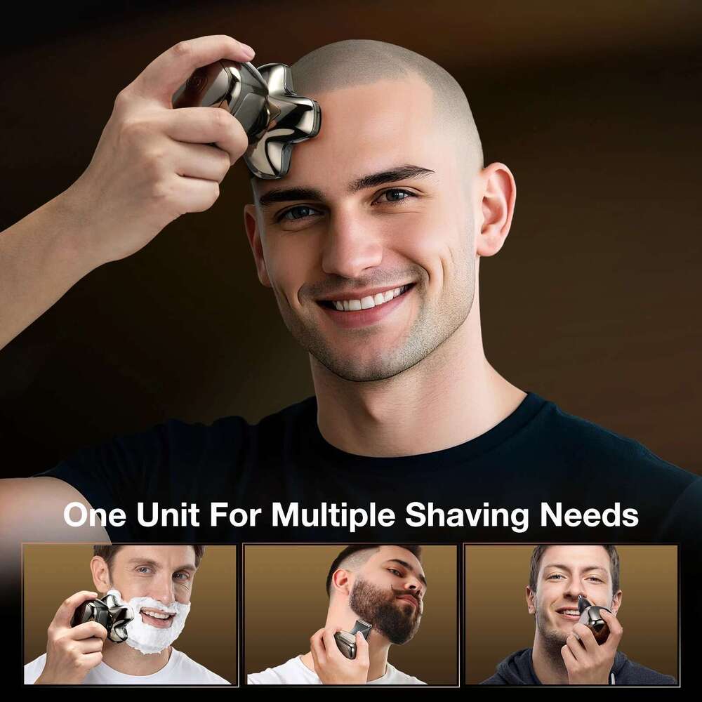 KENSEN S28 Electric Shaver For Blad Man Hair 5D Floating Head Razor Beard Trimmer 5 In 1 Rechargeable Shave Hine
