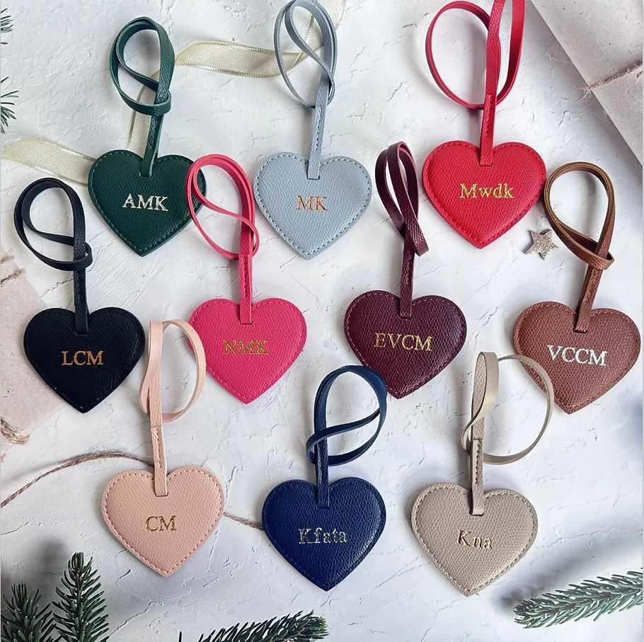 New Free Custom Initials Leather Five-Pointed Star Keychain Pendant Car Key Star Decoration Pendant Bag Accessories W250604