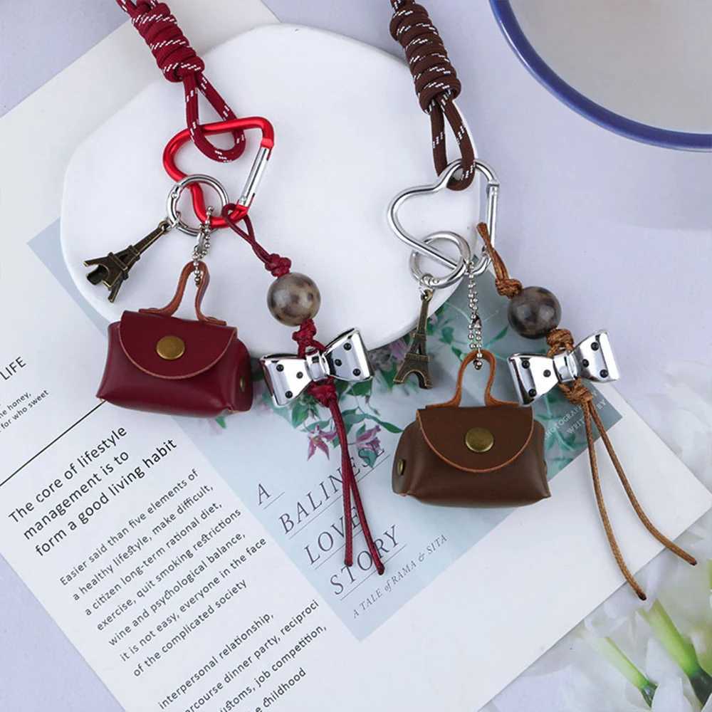 Phone Decoration Bag Charms Korean Braid Rope Bowknot Pendant Keychain Fashion New Bag Hanging Keyring Handbag Accessories W250604