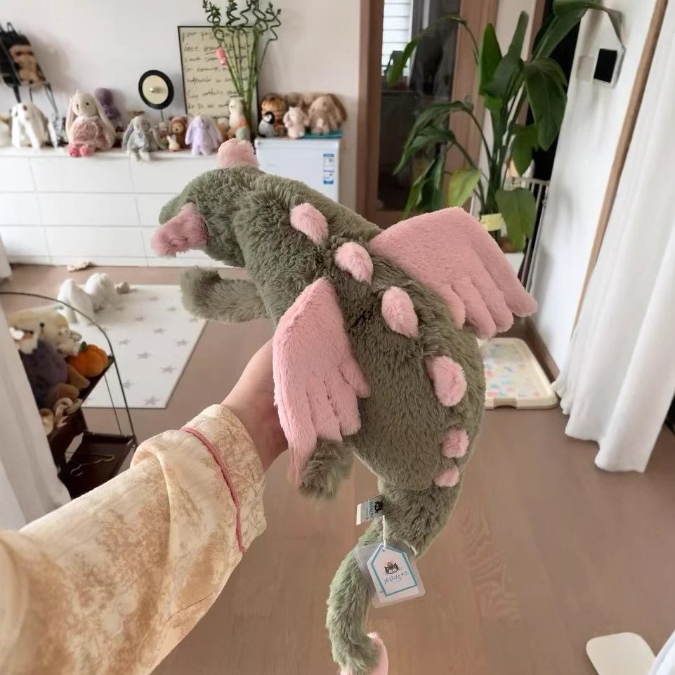 2025 jelly cat New Matcha Dragon Baby Soft Plush Toy Soothing Fun Doll Gift